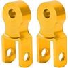 Tomotato 2 Pezzi Riser Ammortizzatore Posteriore, Adattatore Ammortizzatore Foro M10 Estensione Altezza Smorzatore per Moto Quad ATV Fuoristrada(Oro)