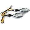 A-Pro Set Frecce Moto Direzione Luci Mini Universale Scooter Indicatori Nero