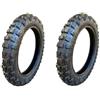 Motorbimbo SET TRENO COPPIA PNEUMATICI GOMME COPERTONI 2.50-10 per Minicross 49cc Ruota 10 inch