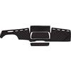 VNVIS Tappetino da tavolo per camion Man TGX 2007-2019, nero con filo rosso eco pelle