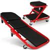 Generico Carrello Meccanico 2 in 1 Pieghevole con Ruote - Lettino Sottoscocca e Sedile Officina, Struttura in Acciaio, Altezza Regolabile, Portata Elevata, Ideale per Auto, Garage e Riparazioni