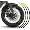 AZgraphishop ADESIVI PER 2 CERCHIONI COMPATIBILE CON BENELLI TRK 702 X FM-CI-011 (Forest Green)