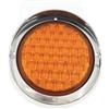 HYQHYX Fanale Posteriore Lampada 2 X Luci Posteriori Rimorchio Con Cornice Cromata LED 12V 24V Fanali Posteriori Rotondi Camion Per Caravan Van Bus RV Luce Posteriore Fari Posteriori (Colore : Amber, Size