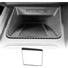 KUNGKIC Per Seat Leon MK4 Cupra Leon Cupra Formentor 2020 2021 2022 2023 2024 Real Carbon Fiber Auto Console Centrale Caricatore Wireless Telaio Decorativo Copertura Accessori Interno (Nero)