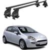 OMAC Barre di carico trasversali in acciaio per Fiat Punto Evo 2009-2012 3 porte - Antifurto incluso - Testato City Crash - DIN 75302:2019 - ISO/Pas 11154:2006 - Carico massimo 50 kg Nero
