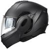 Generico Casco Modulare KV55, Apribile 180 Gradi, Nero Opaco, Doppia Visiera tg L 59