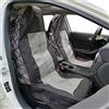 CSCOMFY Coprisedili tattici per auto, camion, SUV, furgoni, universali, in tela, multitasche, organizer Rain Defender, impermeabili, coppia anteriore (nero grigio)