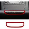 KUNGKIC Fibra di carbonio per aut, pannello di controllo centrale adesivo decorativo compatibile con Mercedes Benz Smart 451 Fortwo 2011-2015 accessorio cornice per tasti di avvertimento (rosso)