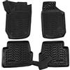 J&J AUTOMOTIVE Tappetini Auto in Gomma su Misura per Skoda Fabia 2 2007-2014, Set da 4 Pezzi, Bordo Alto 4 cm, Antiscivolo, Inodore, Colore Nero