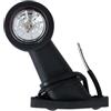 Fristom FT-009C Luce di Posizione a LED Bianca Rossa Anteriore Posteriore Universale 12V 24V Braccio Gomma Angolato Cavo 0,5m Impermeabile IP68 per Rimorchio Camion Macchine Agricole