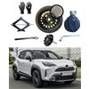 D'ANGELO 1988 Kit Ruotino di Scorta 18 compatibile con Toyota Yaris Cross con Cric, Chiave, Vite, Guanti e Sacca