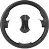 SHGJGH Coprivolanti per auto Coprivolante In Pelle Auto Per Fiat Per 500 500e 500C 2007 2008 2009 2010 2011 2012 2013 2014 2015 2016 2017 2018 Coprivolante Auto(Nero)