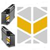 BLACK DOVES GRAPHICS Rifrangenti Adesivi compatibili con GIVI Monokey Trekker Outback Bauletto Alluminio TOP CASE 42 58 ltr (Bianco-Giallo)