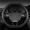 SQOGJSGZ Copri Volante Coprivolante Auto A Forma D Per Golf 7 8 Per Polo 2014-2021 Per Scirocco Per Jetta 6 2017-2021 Per Santana 2016-2021 Per Tiguan 2015-2021 Volante Cover(Nero)