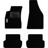 QUEMAR Tappetini Auto compatibili con Audi A4 (B6 B7) 2000-2008 / Kit Tappeti in Moquette e Gomma su Misura (Set 2 Anteriori+2 Posteriori)/Ricami e Colori Personalizzati (Bordo Nero, 1 Ricamo)