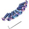 iSpchen Vite Di Fissaggio Volano,8 Pcs Viti Per Volante M5x0.8 Vite Di Fermo Del Bullone Volante Bullone Del Volante In Acciaio Inossidabile Kit Viti Volante Da Corsa Piatta/Testa Rotonda Bullone Volante