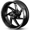 Generico Adesivi cerchi compatibili con honda hornet 1000 rossi e bianchi ruote 17 pollici (silver)