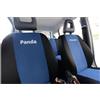 Italfodere - Coprisedili in Tessuto Anteriori e Posteriori Compatibili con Fiat Panda 2003>2011 II Serie - Facili da Installare - Accessori Auto Interni - Azzurro e Nero