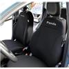 Generico Italfodere - Coppia Coprisedili Anteriori Compatibili con Fiat Panda 2012 in Poi III Serie - Accessori Auto Interni - Cotone Accoppiato - Confortevoli e Resistenti - Facili da Installare - Nero
