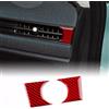 KUNGKIC Dashboard per auto in fibra di carbonio, presa d'aria laterale, adesivo decorativo per interni Mini Cooper S F65 F66 F67 2024 2025, accessorio su misura (rosso)