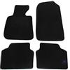 J&J AUTOMOTIVE Tappetini in Tessuto per BMW 3 Series E90 / E91 2005-2012, Set da 4 Pezzi Anteriori e Posteriori, di Velluto su Misura, Antiscivolo, Colore Nero