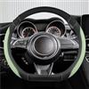 SQOGJSGZ Copri Volante Per Suzuki Per Swift 2017-2022 Coprivolante Sportivo Auto In Pelle A Forma D 38cm Accessori Volante Cover(VERDE)