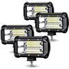 Froadp 72W Fari Supplementari per Moto a LED Faro Profondità Luminosa Offroad Proiettori Impermeabile IP67 Luce di Retromarcia Set Lampada da Lavoro per Camion Trattore SUV UTV ATV (4 Pezzi)