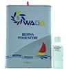 WAGA PAINT S.R.L. Resina Poliestere Liquida 5L + Catalizzatore 125ML - Waga Paint Tecniques