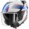 SHARK, Casco Moto Modulare OXO SIKTER White Chrome Blue WUB, S