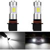 KATUR P13W Lampadine fendinebbia a LED Max 80W 2000 Lumen 6500K Xenon Bianco con proiettore per Guida luci di Marcia Diurna DRL o fendinebbia, 12V -24V (Confezione da 2)