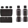 Lupex Shop Copri-sedili Auto Compatibili Panda Terza Serie Metano Versione Intera | Nero Grigio Chiaro | Set Copri-Sedile Anteriori e Posteriori | Logo Ricamato | Airbag Compatibile | Accessori Auto