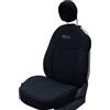 Italfodere - Coppia Coprisedili Anteriori Compatibili con Fiat 500 dal 2007 in Poi - Cotone Accoppiato - Fatti a Mano - Eleganti e Resistenti - Accessori Auto Interno - Made in Italy - Nero