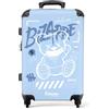 NoBoringSuitcases.com Valigia Grande Trolley Medio Con Serratura TSA, 67cm - 72L, 23 kg (Orsetto di Peluche - Blu)