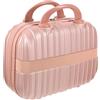 DEARMAMY Beauty Case da Viaggio Donna in Abs e PC Rosa, Grande Capacità e Facile da Trasportare, per Uso Quotidiano e Viaggi
