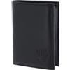 Oxmox Pelle portafoglio Leather RFID Protect Kombibörse Frog 2.0 Embossed Black nero