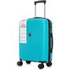 R.Leone Valigia da 1 Fino a Set 3 Bagaglio a mano 55x40x20 Ryanair, Medio, Grande Ultra Strong Antiurto Trolley leggero 8 ruote Polipropilene 9188 (Celeste, L Valigia Grande)