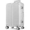 POSH Valigia - Custodia rigida in policarbonato con telaio in alluminio - Valigia da viaggio in alluminio: bagaglio a mano, misura media, grande - trolley con doppie serrature TSA e 3 custodie