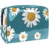 Generic Fiori di margherite Borsa cosmetica Borsa per il trucco Borsellino, 8,9x5,9x5,4 pollici