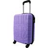 R.Leone Valigia EasyJet 45x36x20 cm Trolley Bagaglio a mano in ABS 4 Ruote Autonome (Lilla, 611 Valigia 50x33x20cm)