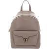 Coccinelle Pelle zaino Beat Generatio Backpack Grained Leather Warm Taupe grigio talpa