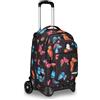 Invicta Trolley Scuola Plug Fantasy, Nero, Multi Uso, Zaino Doppio Scomparto Con Carrello Sganciabile, Tasca PC, Tasca Borraccia e Tasca Con Organizer, Trolley Medie Superiori Viaggio, Ragazza