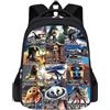 Generic Tung Tung Tung Sahur borsa scolastica con stampa di cartoni animati, zaino unisex per bambini, adatto agli alunni della scuola primaria,Style 1