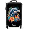 NoBoringSuitcases.com Delfino Trolley Cabina Grigio 55x40x20 cm, 10 kg