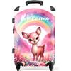 NoBoringSuitcases.com Valigia Bambini, Valigia Personalizzabile, Trolley Bambina, Valigia Per Bambini, Valigia Grande, Serratura TSA, Valigia Grande 23 kg (67 cm - 72 L), (Cerbiatto - Arcobaleno)