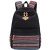 Evay zaino tela Vintage striscia colorata sacchetto di scuola per i giovani adolescenti ragazze e ragazzi leggero Carino impermeabile Daypack casual Contiene 14 Inch Laptop scuola a tracolla zaino nero