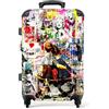 NoBoringSuitcases.com Valigia Grande Trolley Medio Con Serratura TSA, 20-23 kg (67cm - 72L), Collage d'Arte Multicolore Graffiti-Kunst