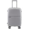 NPLE Trolley Cabina Rigido, Bagaglio a Mano, 4 Ruote Doppie, Grigio Ice, Polipropilene, Dimensione S, con Chiusura TSA, 2.70 kg