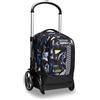 Seven Trolley Scuola Sganciabile Tyre, Nero Fantasia, Rushover Boy, 3 in 1, Triplo Uso, Zaino Con Carrello Sganciabile e Maxi Ruote, Zaini & Trolley, Scuola, Viaggio & Tempo libero, Bambini e Ragazzi
