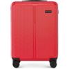 WITTCHEN Stripes Line Valigia da cabina 55 × 39 × 20 cm (M) | (36 L), ABS rigido, 4 ruote 360° e lucchetto combinazione | Trolley bagaglio a mano formato, Ryanair/ITA Airways - Colore: Rosso