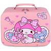 Roffatide Anime My Melody rosa Custodia da viaggio per cosmetici Organizzatore di trucco carino Custodia da toilette resistente all'acqua per ragazze Grande